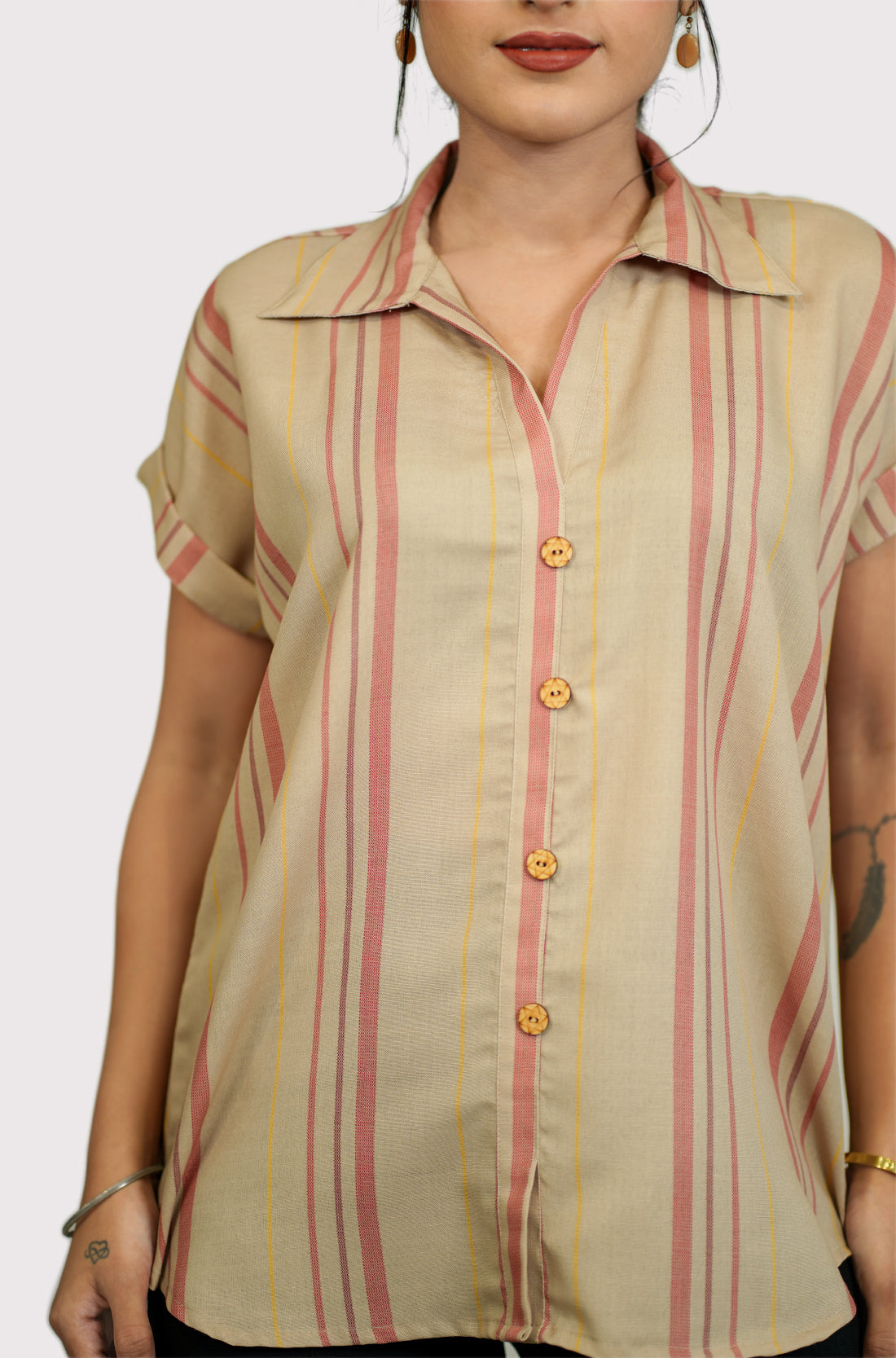 Best Striped rayon shirt