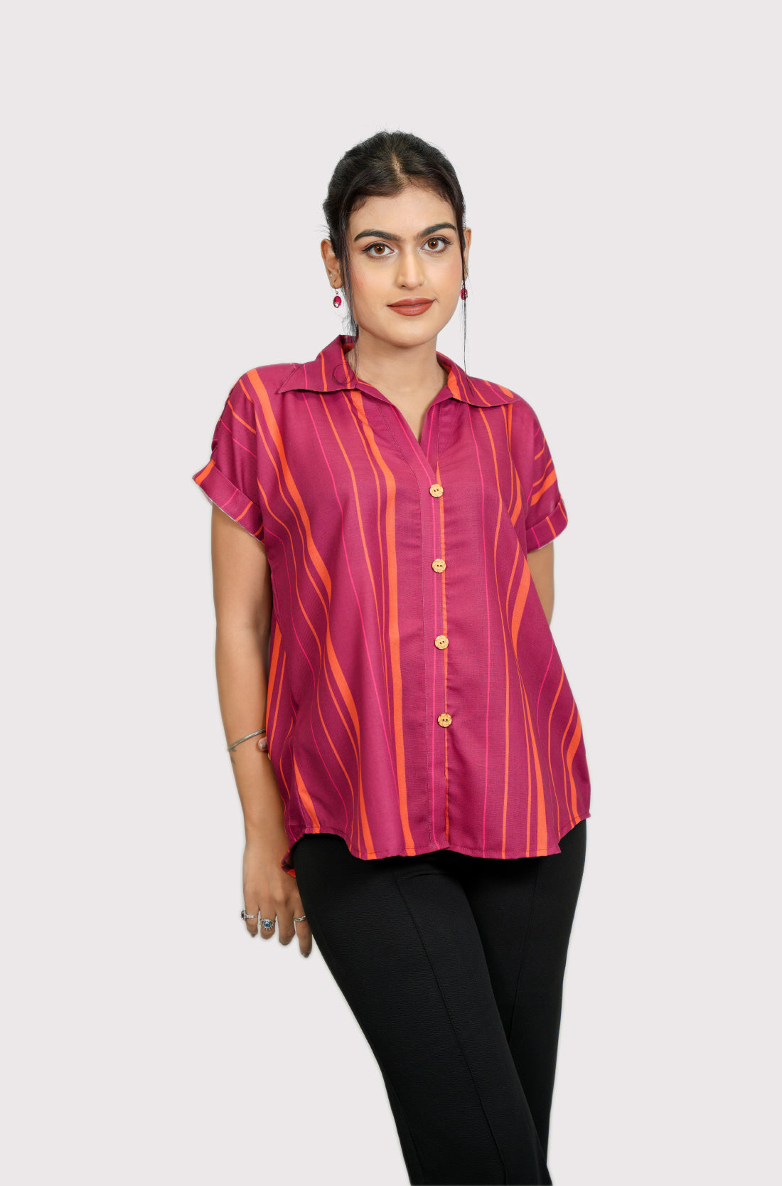 Best Striped rayon shirt
