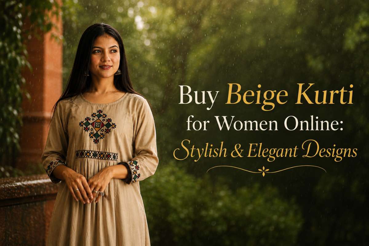 beige kurti for women