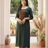 Women's ethnic Embroidered Rayon Unstitched Kurti
