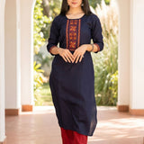 Women's ethnic Embroidered Rayon Kurti