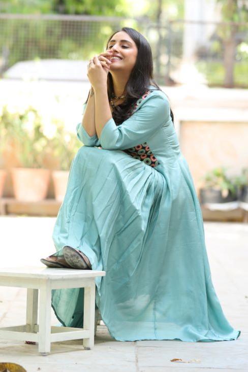 Sea Green Flared Kurti