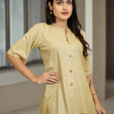 Beige Rayon Women’s Top – Front View