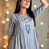 Grey Hand Block Print Frock – Styled Look