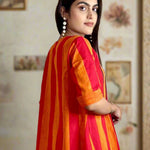 Orange tunic with Mirror Handwork – Back View
