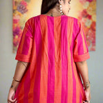 Pink tunic with Mirror Handwork – Back View
