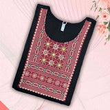 Black Unstitched Kurti Material – Block printed
