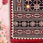 Maroon Kurti Fabric – Block printed Embroidery Close-Up