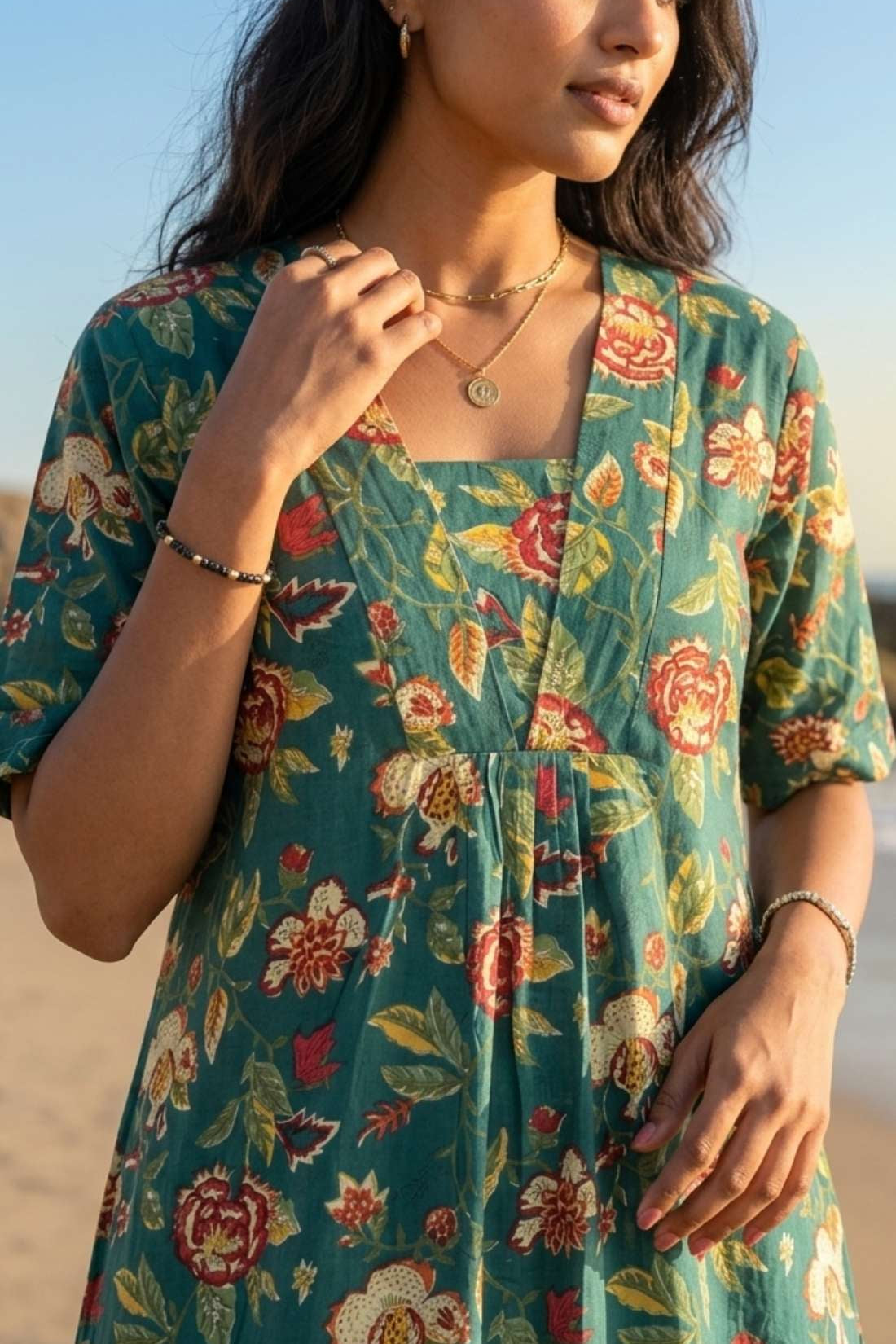 Cotton printed frock style kurti