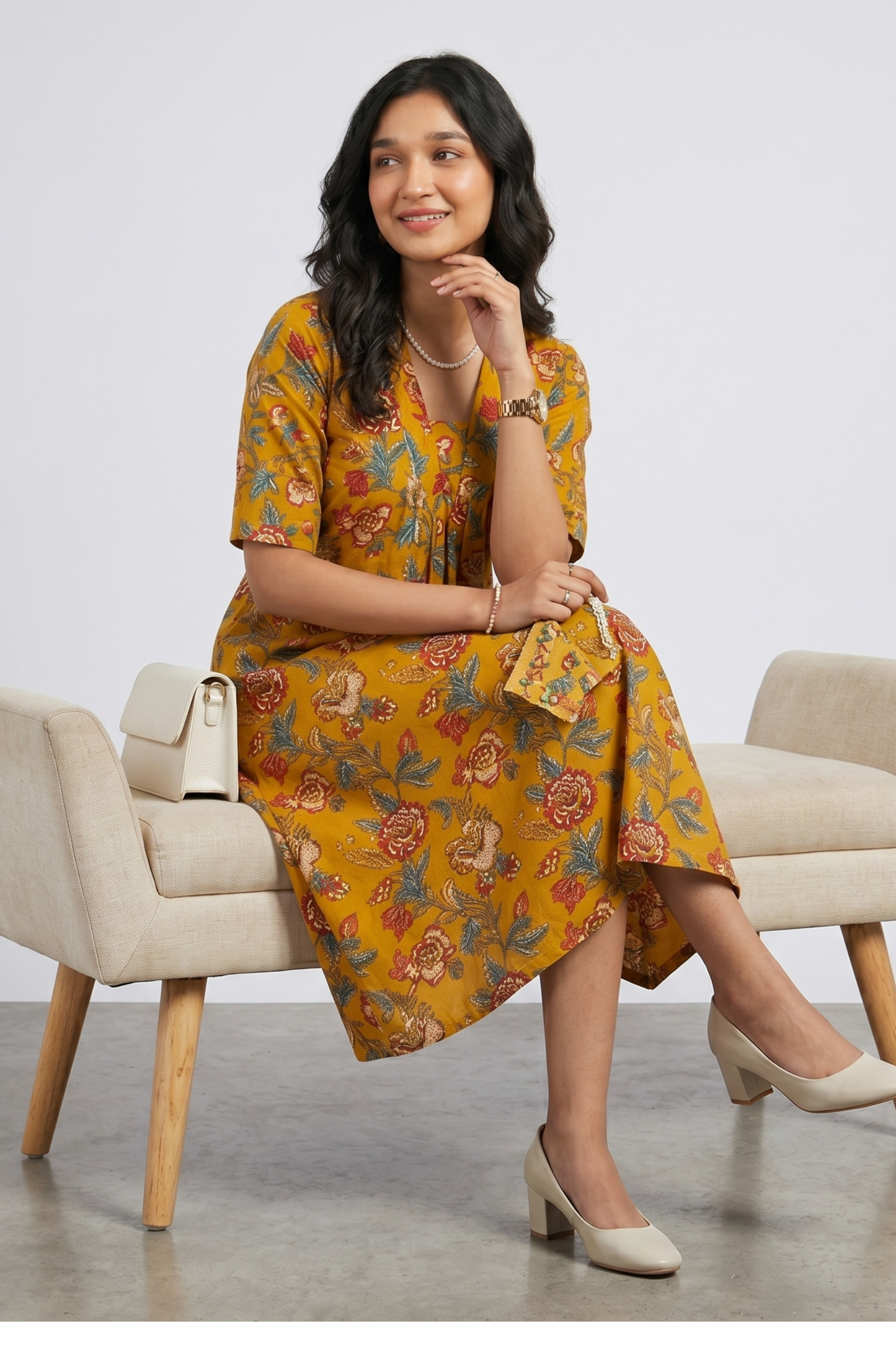 Cotton printed frock style kurti