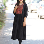 Black Rayon Aline Kurta – Styled Suggestion